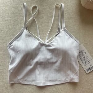 Lululemon Align White Ribbed Strappy Tank. Brand new with tags. Women’s Size 6.